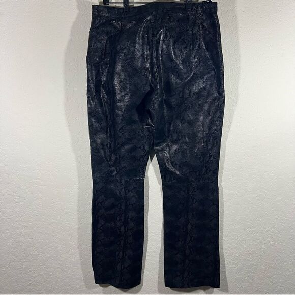 Steve Madden Black Snake Print Leather Jacket Set Women’s XL Sz 12 - Picture 7 of 8